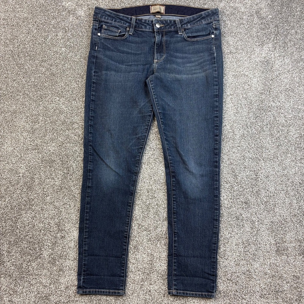 Paige Jeans Womens 30 Dark Wash Skinny Mid Rise Denim Ankle Tapered Slim